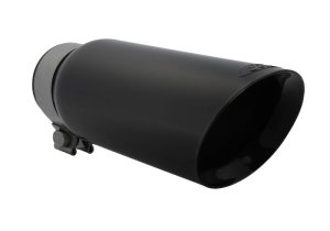 Ford Ranger Performance Exhaust - Ford Racing - Exhaust Tip, 4 in., Double-Wall, 304 Stainless Steel - Black Chrome - `19-`23